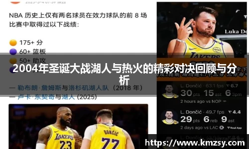2004年圣诞大战湖人与热火的精彩对决回顾与分析